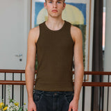 Andersen Waffle Tank, Black