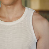 Andersen Waffle Tank, White