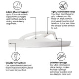 Arch Support Flip Flops - Classic - White
