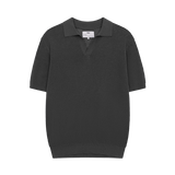 James Open Knit Polo, Navy