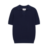 James Open Knit Polo, Grey