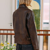 Zayn Leather Jacket, Brown