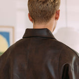 Zayn Leather Jacket, Brown